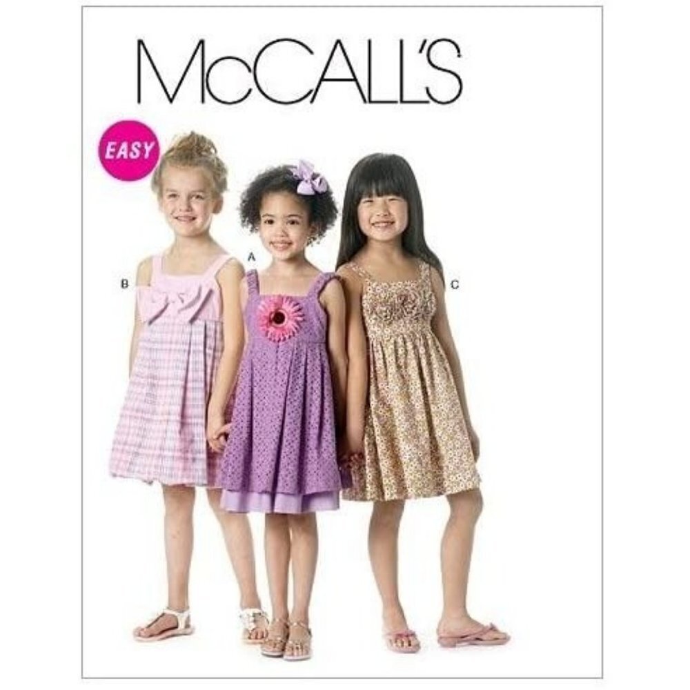 McCall's Sewing Pattern 6311 Girls Lined Dress‎ Size 6-8